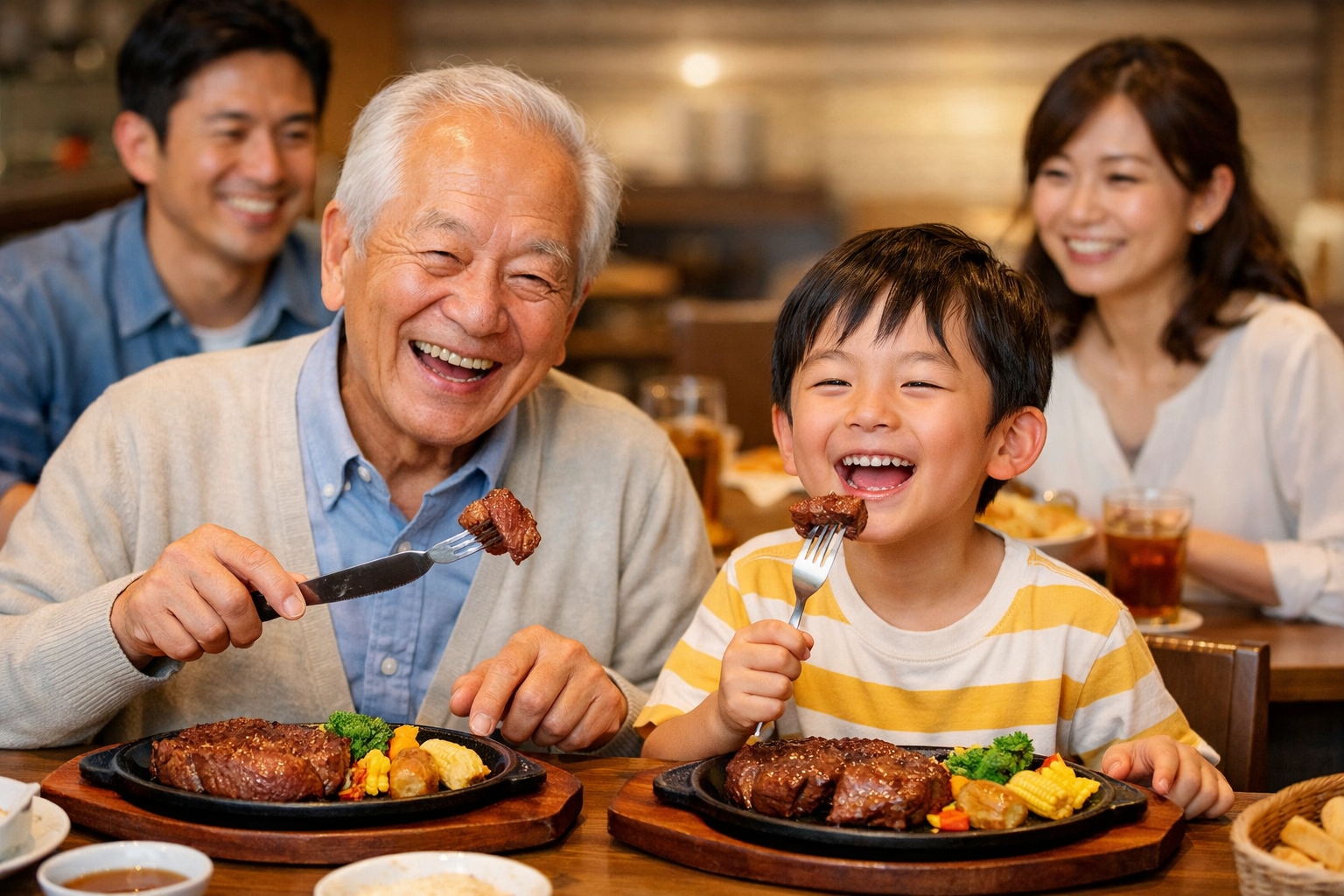 入れ歯が合わない75歳の男性がもう一度孫と一緒にステーキを食べられるように、入れ歯の専門医ができること｜さいたま市歯科医師監修